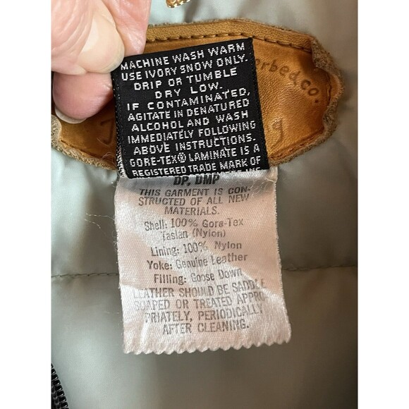 Rocky Mountain Featherbed Leather Down Gortex Ski Parka, Jacket ‘70’s Women’s XS - Picture 3 of 13